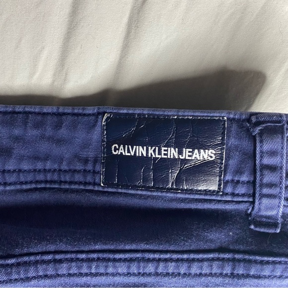 Calvin Klein Size 12 Ladies Straight Leg Jeans Women Dark  Wash Elastane Navy - Picture 5 of 11